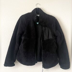 Maurices brand black teddy jacket, women’s size small